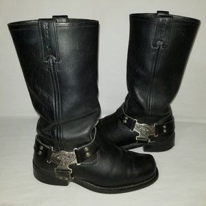 HARLEY DAVIDSON 88410 Square Toe Harness Boots 6.5